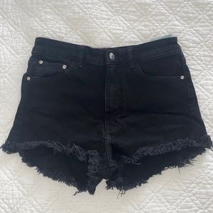 Brand New Zara Black Denim Shorts